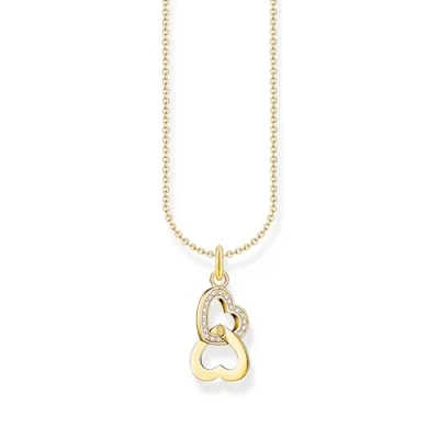 Abbildung von Thomas Sabo Kette mit Anhänger verschlungene Herzen vergoldetes Silber KE2267 414 14