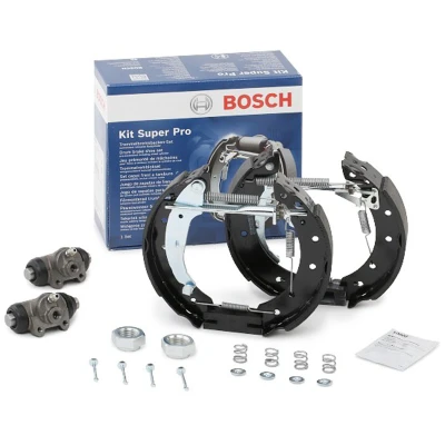 Abbildung von BOSCH 0 204 114 554 Bremsensatz, Trommelbremse mit Zubehör, Radbremszylinder RENAULT: CLIO 2, DACIA: Sandero I kfzteile, mister auto, atp