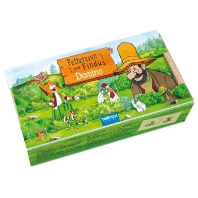 Abbildung von Pettersson &amp; Findus Holz Domino: in praktischer Holzbox mit Schieber (Pettersson und Findus)
