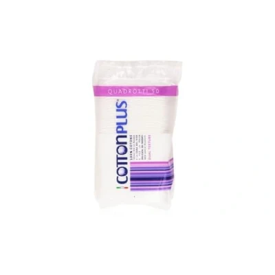 Abbildung von Cotton Plus Quadrotti Wattepads, 100% hydrophile Baumwolle, Doppeltextur, 50 Pads