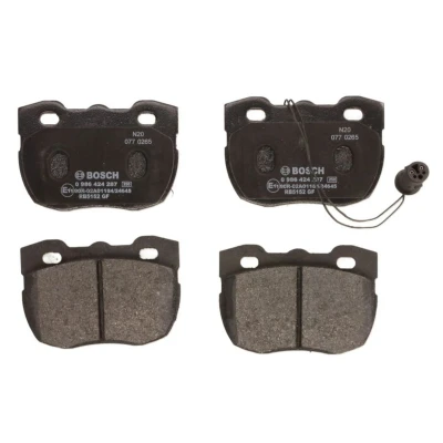 Abbildung von BOSCH 0 986 424 287 Bremsbelagsatz Low Metallic mit integriertem Verschleißsensor Anti Quietsch Blech LAND ROVER: Discovery 1