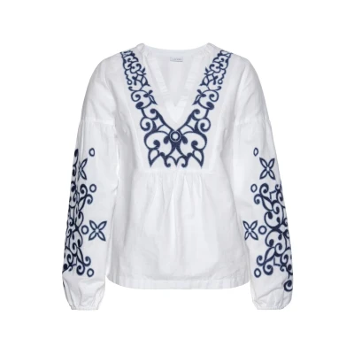 Abbildung von Lascana Bluse, Damen, Größe: 34, Weiß blau