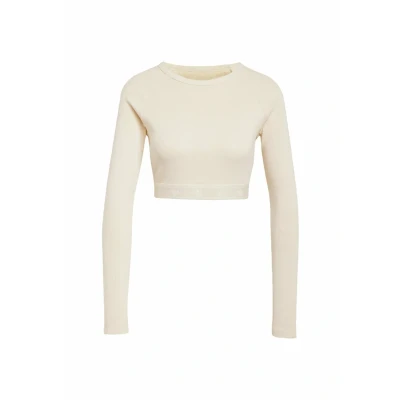 Abbildung von adidas Originals CROP Langarmshirt, Damen, Größe: 34/36, Cream white