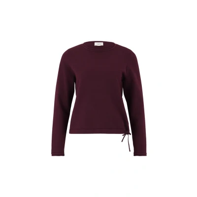 Abbildung von Cartoon MIT Rundhalsausschnitt Strickpullover, Damen, Größe: 34, Dark aubergine