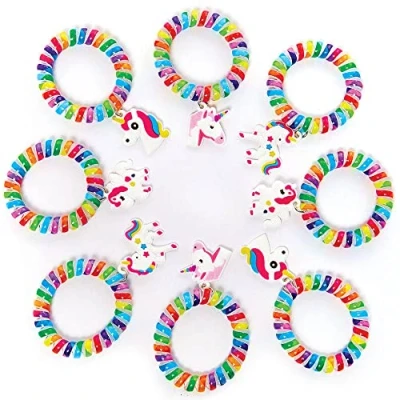 Abbildung von Baker Ross FC950 Einhorn Armband 10er Pack, Armbänder für Kinder, ideal Partytüten, Nikolaus, Kindergeburtstag Mitgebsel und kleine Geschenke