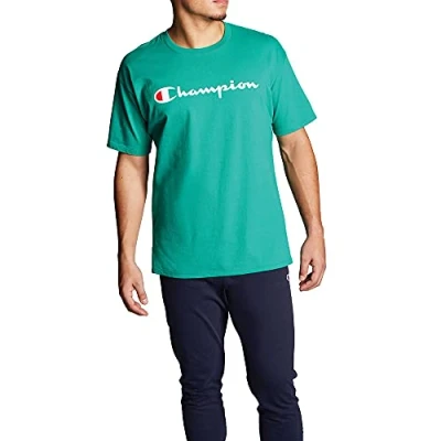 Abbildung von Champion Herren Mens Classic Jersey Graphic Tee Kelly Green Sm T Shirt, y07718, S EU