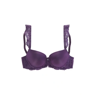 Abbildung von LASCANA Schalen BH »Flora«, mit wunderschönen Spitzenträgern und edlem Glitzeraccessoire, Dessous