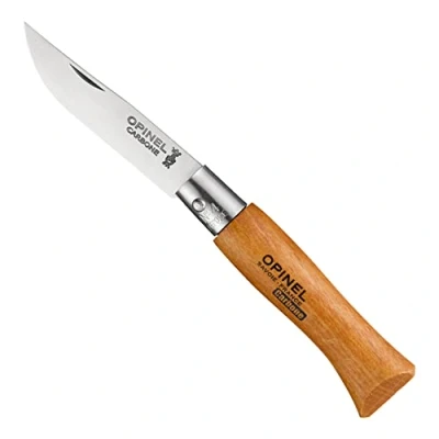 Abbildung von Opinel Taschenmesser Messer Größe 3 carbon Klinge ohne Feststellring ,Beech 5 cm