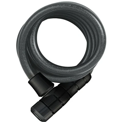 Abbildung von ABUS Spiralkabelschloss Booster 6512K/180 mit SCMU Snap Cage Halter Fahrradschloss aus flexiblem Spiralkabel Sicherheitslevel 4 180 cm