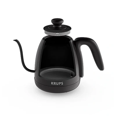 Abbildung von Krups BW9238 Café Control Gooseneck Wasserkocher Schwanenhals Auslauf 1 l Fassungsvermögen digitale Anzeige 8 Einstellungen 30 min Warmhaltezeit Schwarz Matt