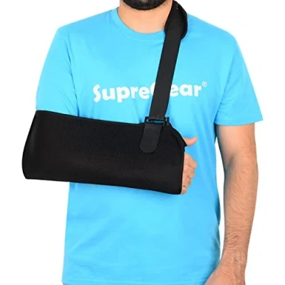 Abbildung von supregear Armschlinge, Leichte Verstellbare Mesh Schulter Wegfahrsperre Rotatorenmanschette Stützbandage Passend für Linke und Recht Arm, Männern Frauen, XS