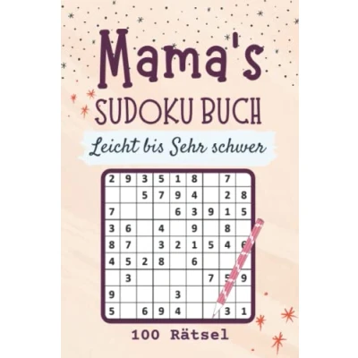 Abbildung von Mama&#039;s Sudoku Buch Leicht bis Sehr schwer: 100 Rätsel mit Lösungen kleine Geschenke für mutti Mama zum Geburtstag oder weihnachten