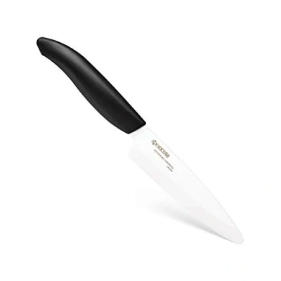 Abbildung von Kyocera Keramikmesser, Allzweckmesser, Klinge 11 cm, aus Zirkoniakeramik, handgeschliffen, extrem scharf, spülmaschinengeeignet, FK 110 WH BK