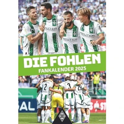 Abbildung von N NEUMANNVERLAGE Borussia Mönchengladbach 2025 Wandkalender, 29x42cm, Fußball Kalender mit Motiven der Stars, Fan Highlights, Spiralbindung und deutsches Kalendarium