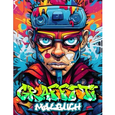 Abbildung von Graffiti Malbuch: Kunst Malbuch mit 50 Original Street Art Zeichnungen, Buchstaben, Schriftarten und Charakteren für Erwachsene Jugendliche