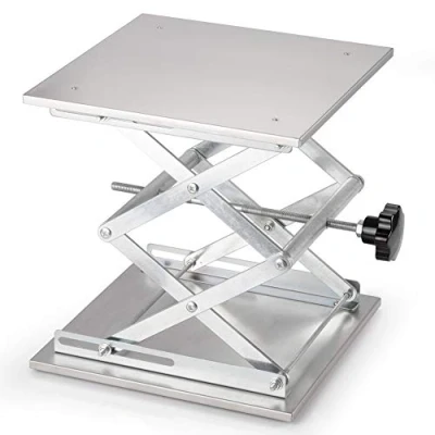 Abbildung von stonylab Laborhebebühne, 300 x mm Lab Jack Scherenständer Hubtisch aus Edelstahl, Hebebühne Labor, Erweiterbarer Hebehöhenbereich von 100 bis 460 mm, Maximal Unterstützte Gewicht 25 KG