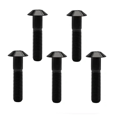 Abbildung von RISON Titanium Bolzen M6x1.0x25mm Titan Kuppelkopf Kopfbolzen Innensechskant Schwarz Titanschrauben Sockel Kopf Schraube für Fahrrad Motorrad 5 Stück