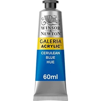 Abbildung von Winsor &amp; Newton 2120138 Galeria Acrylfarbe, hohe Pigmentierung, lichtecht, buttrige Konsistenz, 60 ml Tube Cölinblau