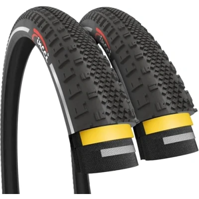 Abbildung von Fincci Rennrad Reifen 700 x 38c Paar Reflektierend Fahrradreifen 28 Zoll Fahrradmantel Gravel 40 622 mit 1 mm Pannenschutz für MTB, Rennrad, Stadtfahren, Tourenrad Race, E Bike 2er Komplett