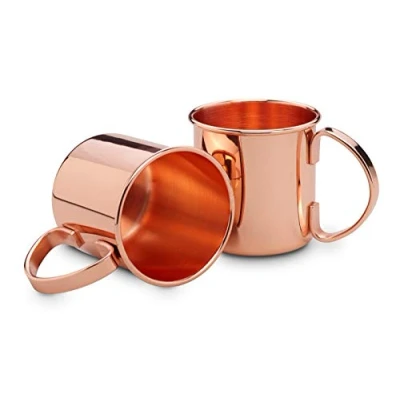 Abbildung von Echtwerk Kupferbecher Set, Edelstahl Gläser, Cocktail Cocktailgläser perfekt für Gin, Vodka, Bier und Kaltgetränke, Geschenkset, 2x 450 ml