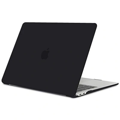 Abbildung von TECOOL Hülle Kompatibel mit MacBook Air M1 A2337 und 13 Zoll Retina 2020 2019 2018 A2179 A1932, Ultradünne Schutzhülle Hartschale Case, Mattes Schwarz
