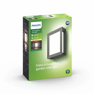 Abbildung von Philips myGarden LED Wandaussenleuchte Karp, 6 W, Grau
