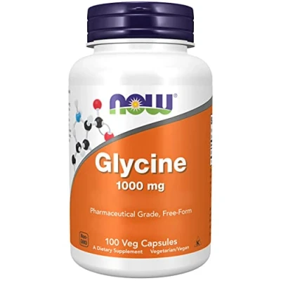 Abbildung von Now Foods, Glycine, 1000mg, 100 vegane Kapseln, Aminosäure, Laborgeprüft, Glutenfrei, Vegetarisch, Sojafrei, ohne Gentechnik