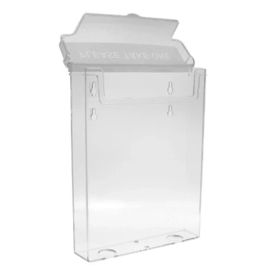 Abbildung von TAYMAR DIN A5 Prospekthalter, Prospektbox mit Deckel, Wetterfest (auch für den Außenbereich geeignet)