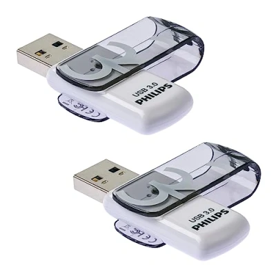 Abbildung von Philips Vivid Edition Super Speed 3.0 USB Flash Laufwerk 2X 32 GB mit Schwenkkappe für PC, Laptop, Computer Data Storage, Lesegeschwindigkeit bis zu 100 MB/s