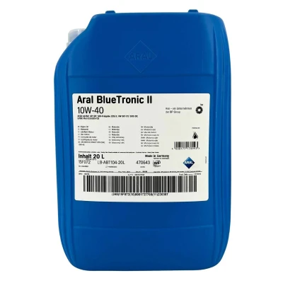 Abbildung von Aral Bluetronic II 10W 40 20l Motoröl 15F072 VOLKSWAGEN: Golf 4, 5, Polo IV Hatchback, MERCEDES BENZ: E Class Saloon, C A