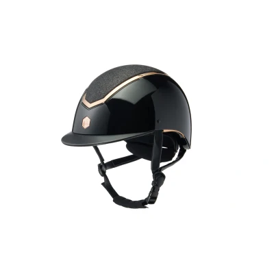 Abbildung von Charles Owen Reithelm Kylo Sparkly Black Gloss/Rose Gold 56 58cm