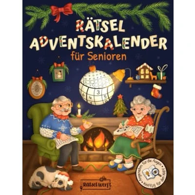 Abbildung von Rätsel Adventskalender für Senioren: 24 Tage festlicher Rätselspaß mit 72 Rätseln in großer Schrift Inkl. Sudoku, Kreuzwort &amp; Wortsuchrätseln