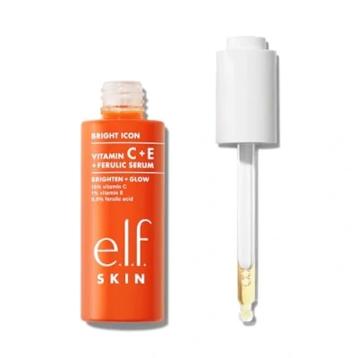Abbildung von e.l.f. SKIN Bright Icon Vitamin C + E Ferulic Serum, aufhellendes und beruhigendes Gesichtsserum, für ein ebenmäßigeres Hautbild. Vegan tierversuchsfrei, 30 ml