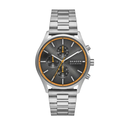 Abbildung von Skagen Holst Chronograph silvercoloured, Herren, Größe: One Size, Silver coloured