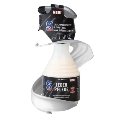 Abbildung von Dr. Wack S100 Leder Pflege 500 ml Farbloses Lederpflege Spray Für Motorradbekleidung Nässeschutz durch Bienenwachs Glatt &amp; Rauleder geeignet Hochwertige Motorradpflege