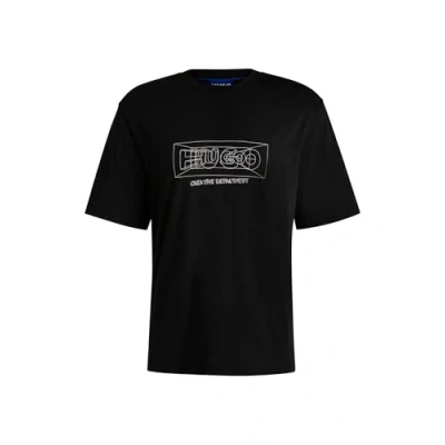 Abbildung von HUGO Nufrancos Tshirt print, Herren, Größe: XXL, Black
