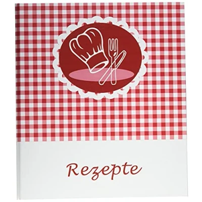 Abbildung von Rezeptringbuch Kochmütze (Kochbuch zum Selberschreiben, A5, 4 Ring) rot weiß