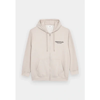 Abbildung von Jack &amp; Jones Jorvesterbro ZIP HOOD Sweatjacke, Herren, Größe: 4XL, Moonbeam