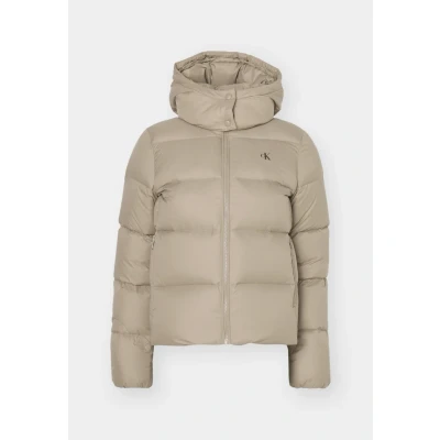 Abbildung von Calvin Klein Jeans Short Puffer Daunenjacke, Damen, Größe: 3XL, Brindle