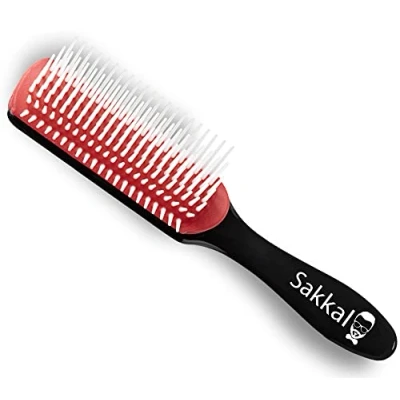 Abbildung von Haarbürste Haarstyling Bürste für Lange Feine Dicke Lockige Haare ohne Ziepen, Profi Entwirrungsbürste mit Griff, Wildschweinborsten haar brush frauen barber langes kinder nasses borsten