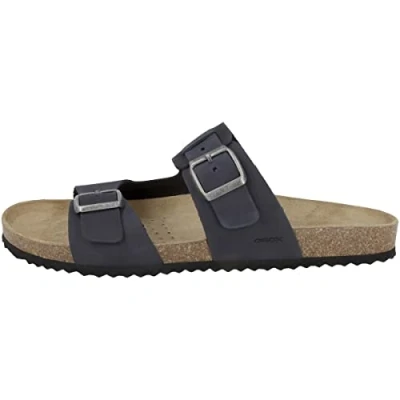 Abbildung von Geox Pantolette flach, Herren, Größe: 44, Blau Schuhe
