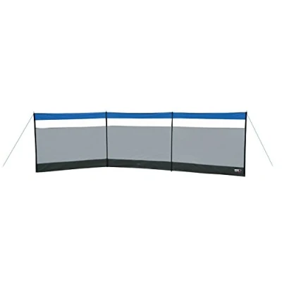 Abbildung von High Peak Windschutz Mistral, Strandschutz mit Lichtquellenfenster, 4 Stahlgestänge, variabler Aufbau möglich, grau/dunkelgrau/Blau