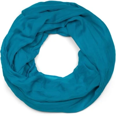 Abbildung von styleBREAKER leichter unifarbener Loop Schlauchschal, Sommerschal seidig, Halstuch Unisex einfarbig 01016076, Farbe:Midnight Blue