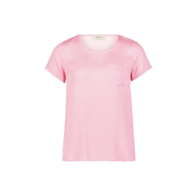 Abbildung von Cartoon MIT Aufgesetzter Brusttasche Bluse, Damen, Größe: 44, Pink cream