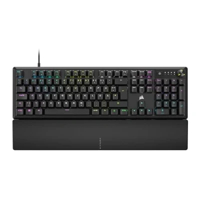 Abbildung von Corsair K70 CORE RGB Mechanische Gaming Tastatur Mit Handballenauflage Vorgeschmierte MLX Red Linear Keyswitches Schalldämpfung iCUE Kompatibel QWERTZ DE Layout Schwarz