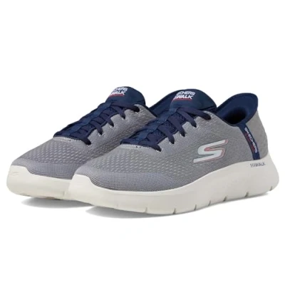 Abbildung von Skechers Go Walk Flex New World Sneaker für Herren, Grau/Marineblau, 39.5 EU