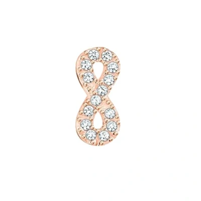 Abbildung von Thomas Sabo Einzel Ohrstecker Infinity mit weißen Steinen vergoldetes Silber H2216 416 14