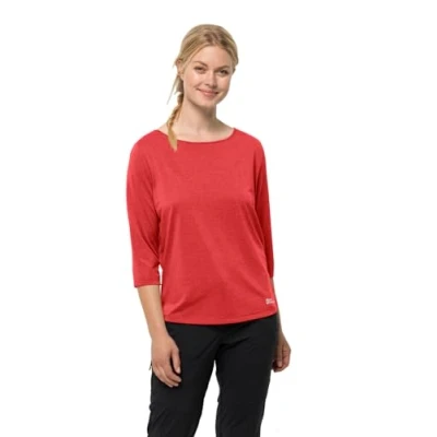 Abbildung von Jack Wolfskin JWP 3/4 T W Langarmshirt, Damen, Größe: Medium, Tango orange