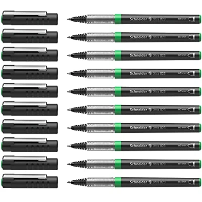 Abbildung von Schneider Xtra 823 Tintenroller (Konusspitze aus Edelstahl, 0,3 mm) 10er Packung grün
