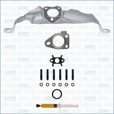 Abbildung von AJUSA JTC12086 Montagesatz, Lader with studs, syringe oil mit Dichtungen NISSAN: NV200 / Evalia Minibus